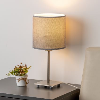 Eglo - LED Laualamp TUNJA 1xE27/60W/230V 26,5 cm matt kroom/hall