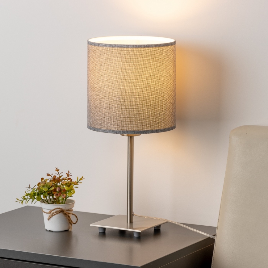 Eglo - LED Laualamp TUNJA 1xE27/60W/230V 26,5 cm matt kroom/hall