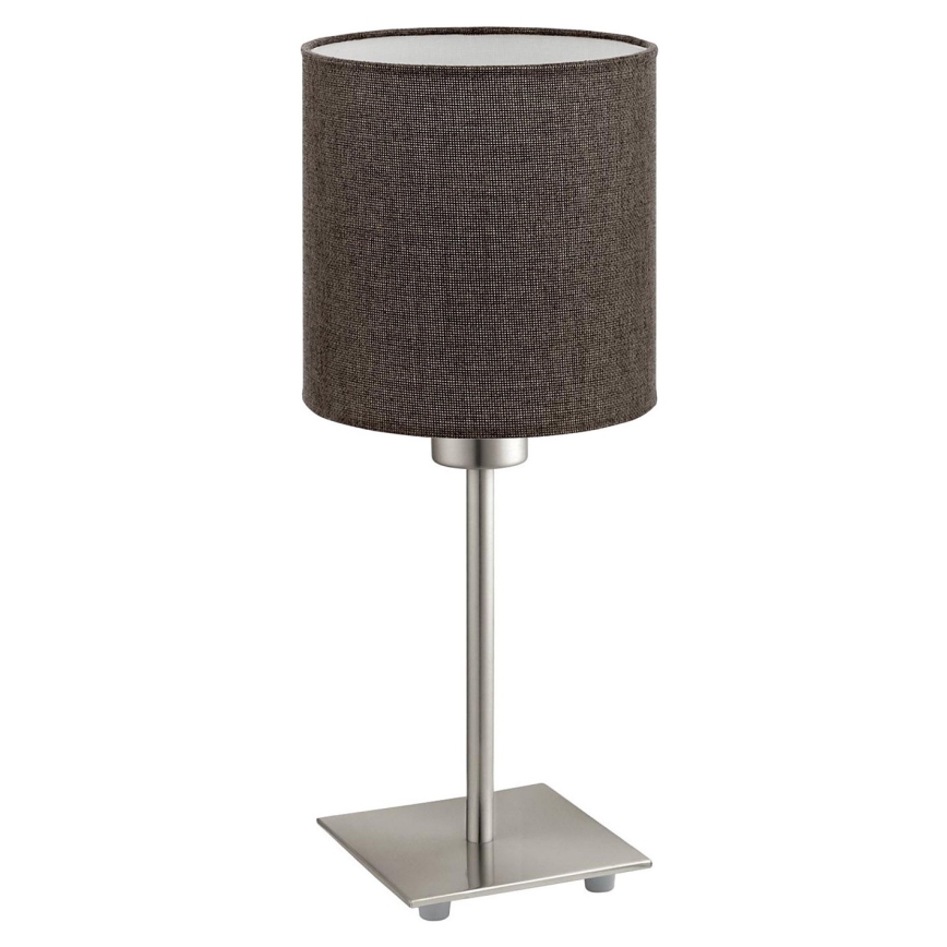 Eglo - LED Laualamp TUNJA 1xE27/60W/230V 26,5 cm matt kroom/pruun
