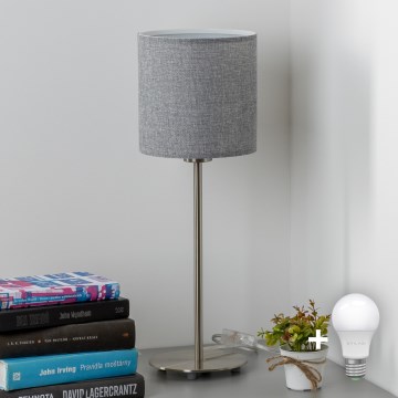 Eglo - LED Laualamp TUNJA 1xE27/60W/230V 38,5 cm matt kroom/hall