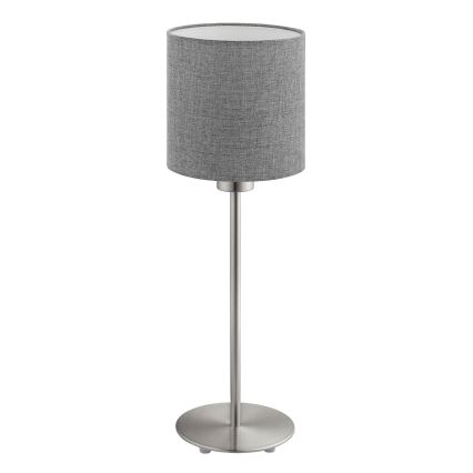 Eglo - LED Laualamp TUNJA 1xE27/60W/230V 38,5 cm matt kroom/hall