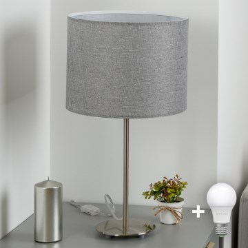 Eglo - LED  Laualamp TUNJA 1xE27/60W/230V 38,5 cm matt kroom/hall