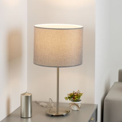 Eglo - LED  Laualamp TUNJA 1xE27/60W/230V 38,5 cm matt kroom/hall