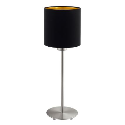 Eglo - LED Laualamp TUNJA 1xE27/60W/230V 38,5 cm matt kroom/must