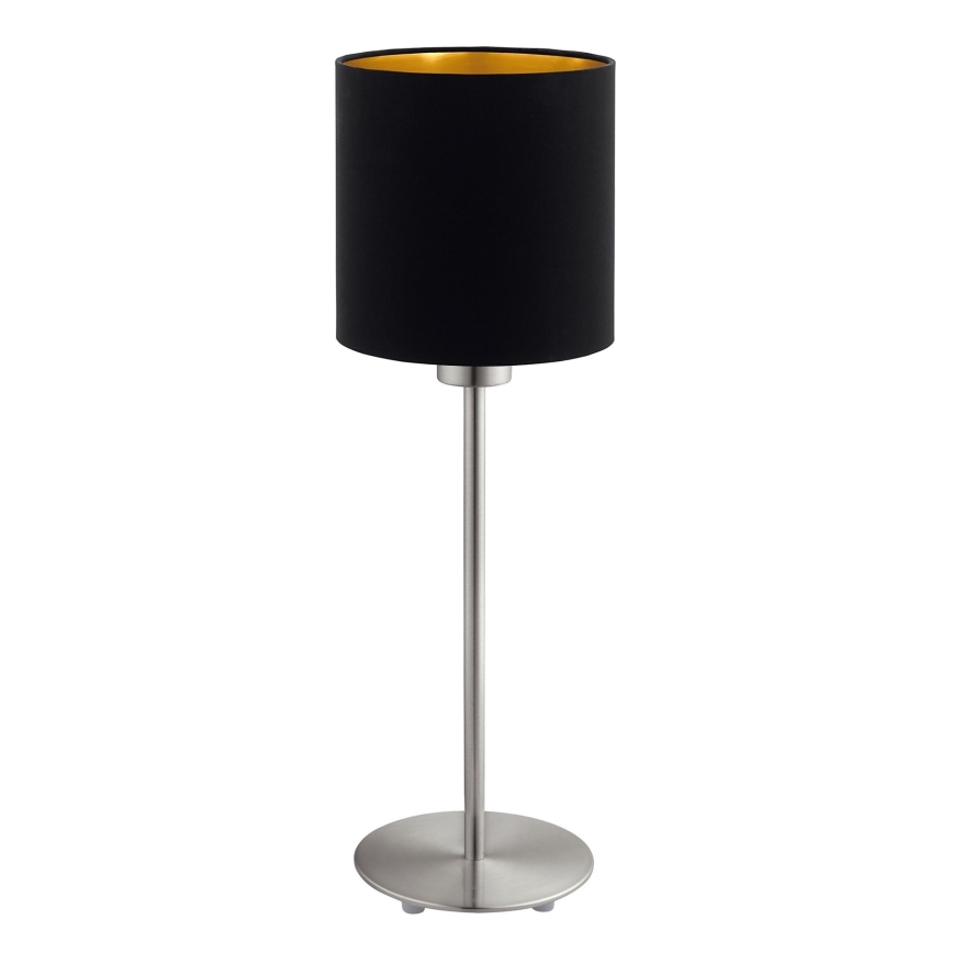 Eglo - LED Laualamp TUNJA 1xE27/60W/230V 38,5 cm matt kroom/must