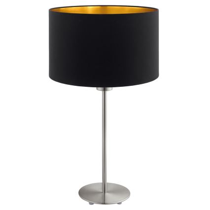 Eglo - LED  Laualamp TUNJA 1xE27/60W/230V 38,5 cm matt kroom/must