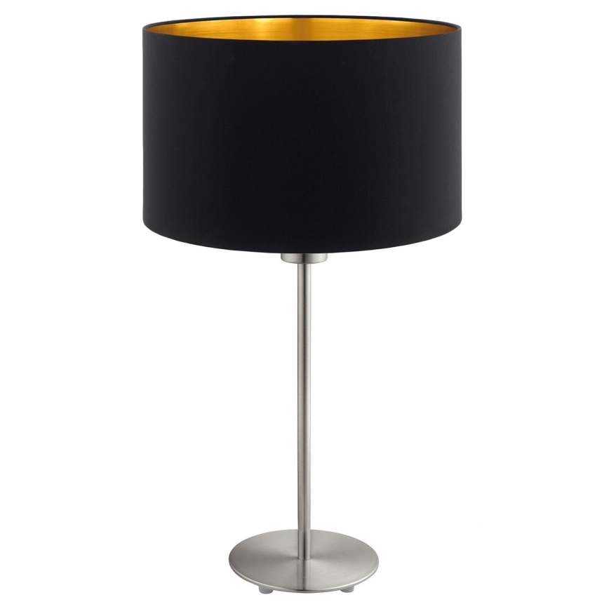 Eglo - LED  Laualamp TUNJA 1xE27/60W/230V 38,5 cm matt kroom/must