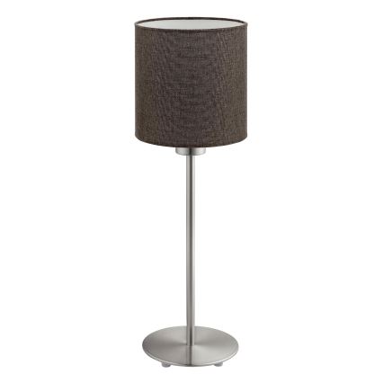 Eglo - LED  Laualamp TUNJA 1xE27/60W/230V 38,5 cm matt kroom/pruun