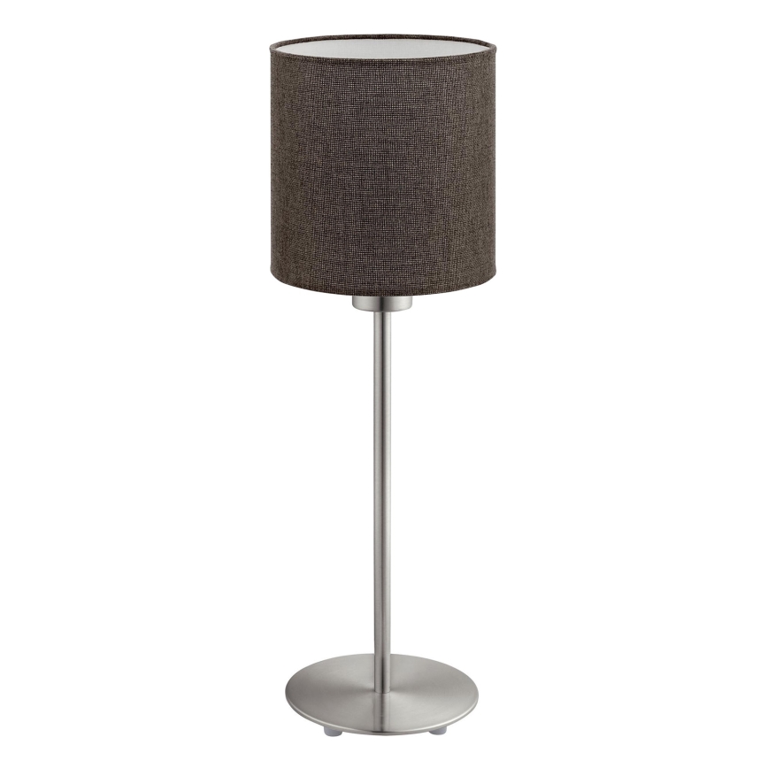 Eglo - LED  Laualamp TUNJA 1xE27/60W/230V 38,5 cm matt kroom/pruun