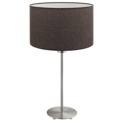Eglo - LED  Laualamp TUNJA 1xE27/60W/230V 38,5 cm matt kroom/pruun