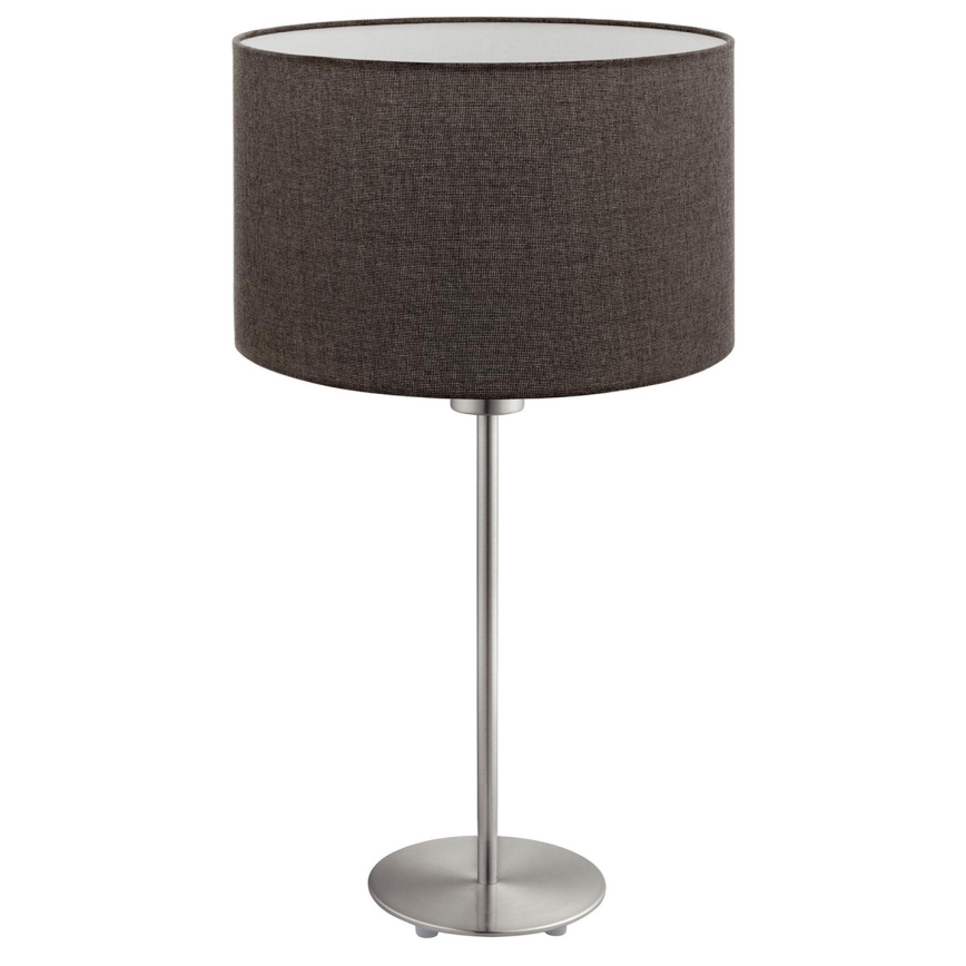 Eglo - LED  Laualamp TUNJA 1xE27/60W/230V 38,5 cm matt kroom/pruun