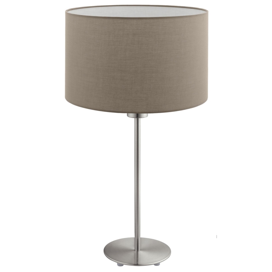 Eglo - LED  Laualamp TUNJA 1xE27/60W/230V 38,5 cm matt kroom/taupe