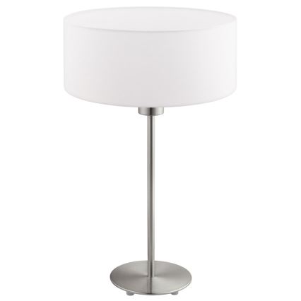 Eglo - LED  Laualamp TUNJA 1xE27/60W/230V 38,5 cm matt kroom/valge