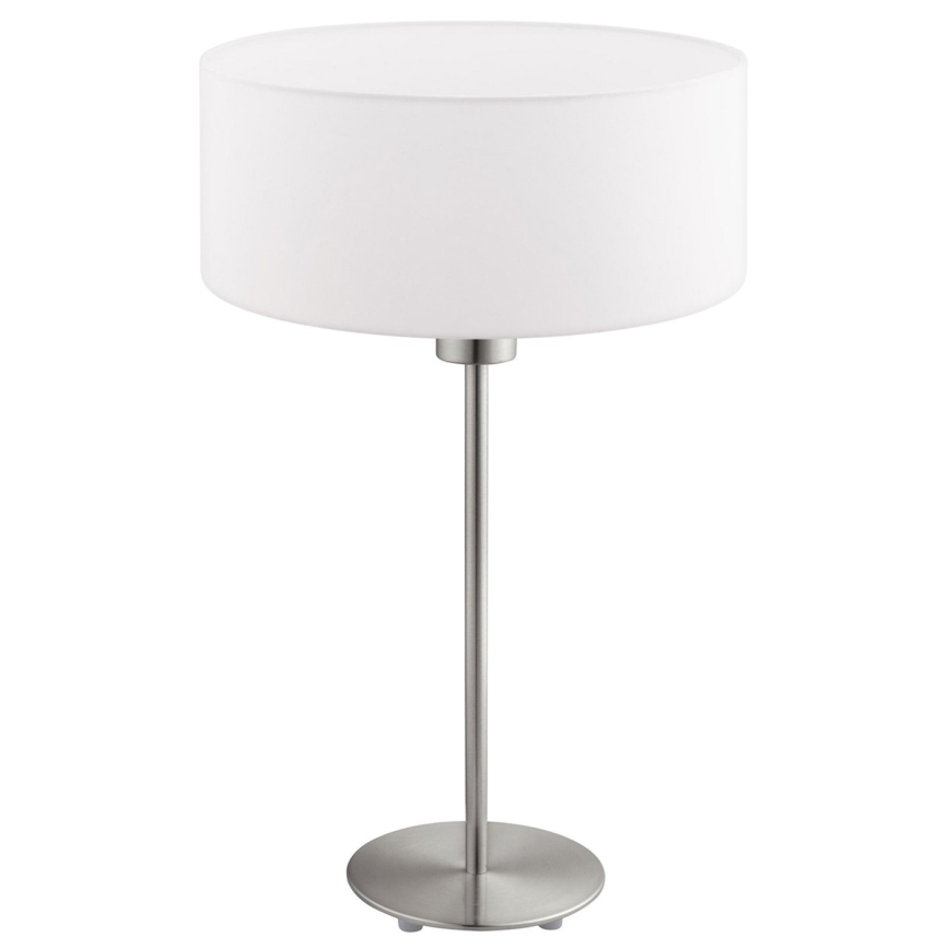 Eglo - LED  Laualamp TUNJA 1xE27/60W/230V 38,5 cm matt kroom/valge