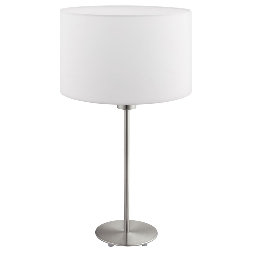 Eglo - LED  Laualamp TUNJA 1xE27/60W/230V 38,5 cm matt kroom/valge