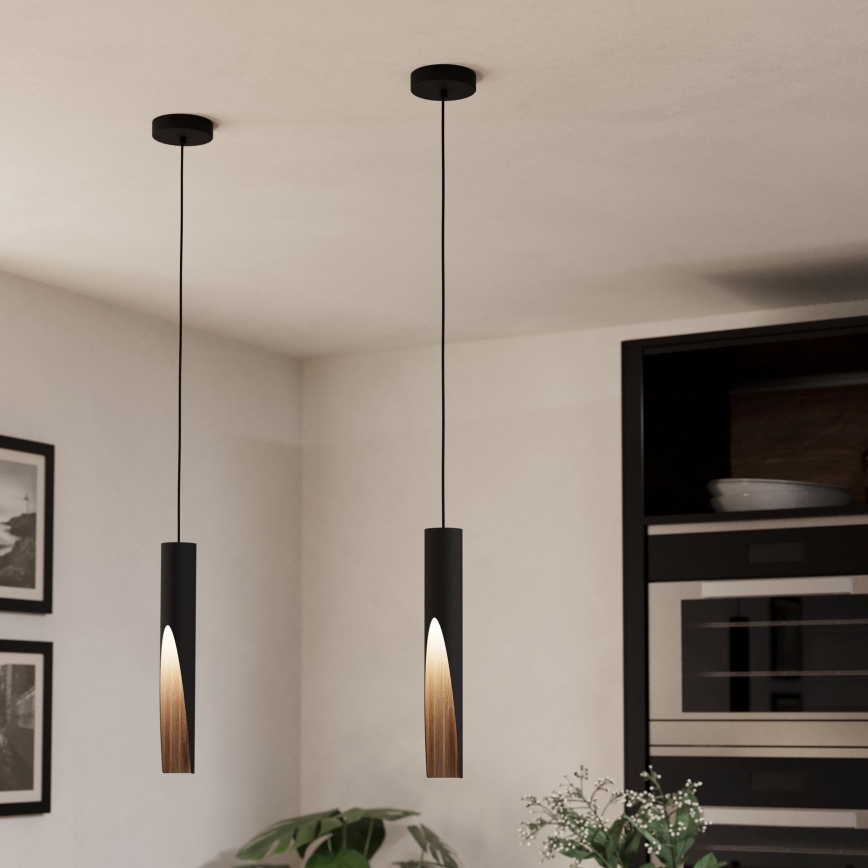 Eglo - LED Lühter 1xGU10/4,5W/230V 3000K must/pruun