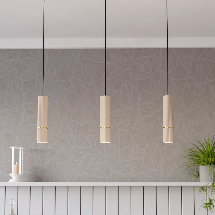 Eglo - LED Lühter 3xGU10/5W/230V 3000K beež