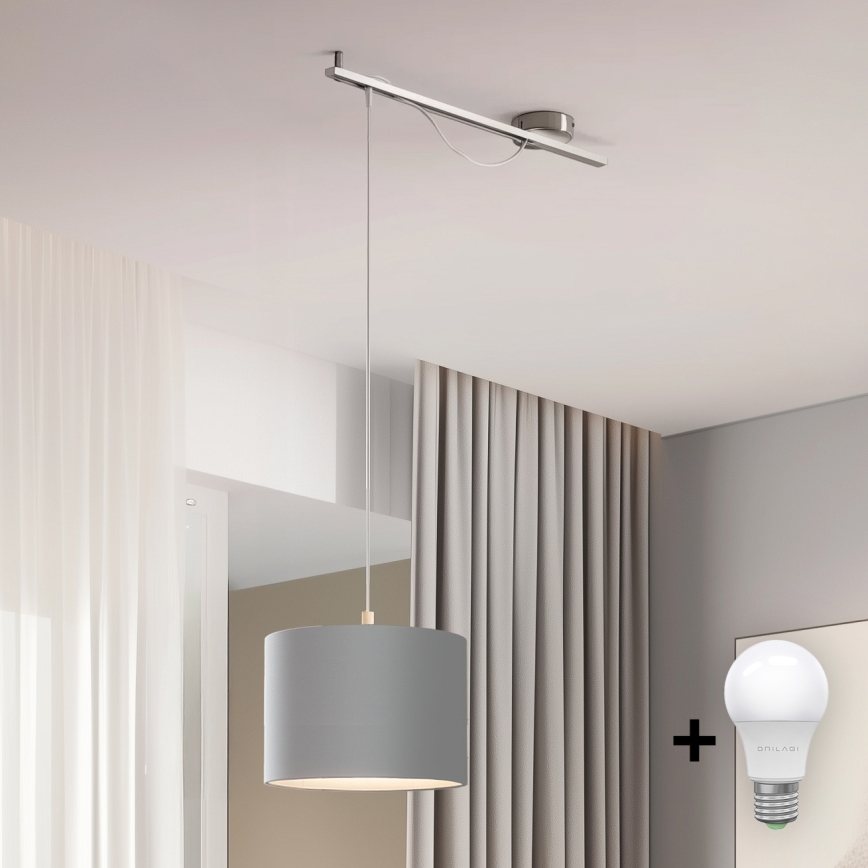 Eglo - LED Lühter CALCENA 1xE27/60W/230V kroom/hall
