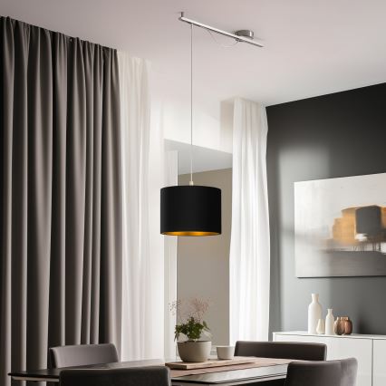 Eglo - LED Lühter CALCENA 1xE27/60W/230V kroom/must