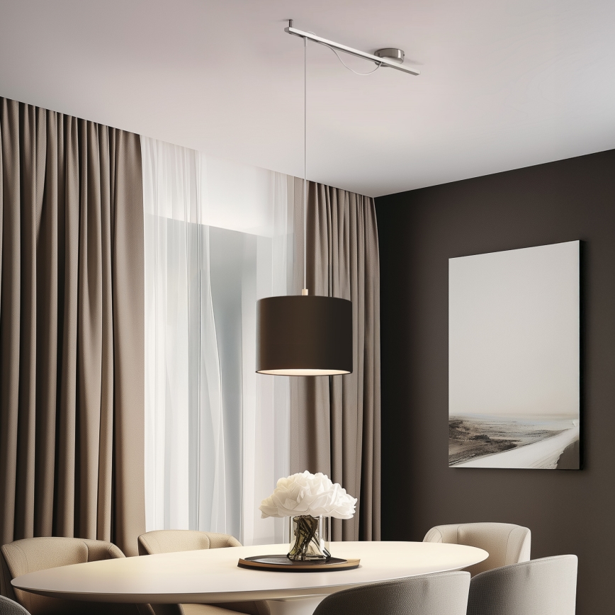 Eglo - LED Lühter CALCENA 1xE27/60W/230V kroom/pruun
