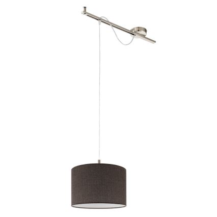 Eglo - LED Lühter CALCENA 1xE27/60W/230V kroom/pruun