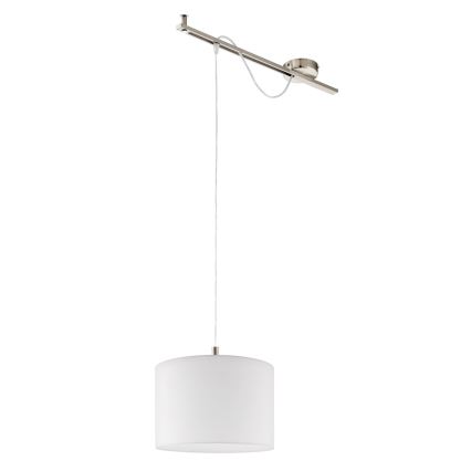 Eglo - LED  Lühter CALCENA 1xE27/60W/230V matt kroom/valge
