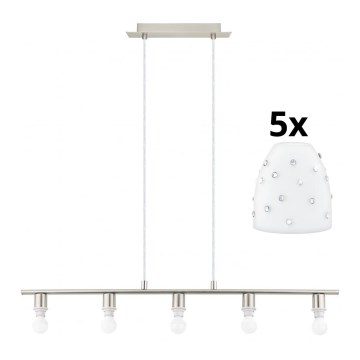 Eglo - LED Lühter MY CHOICE 5xE14/4W/230V matt kroom/valge