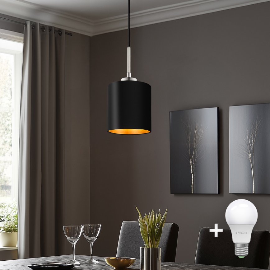 Eglo - LED Lühter TUNJA 1xE27/60W/230V must