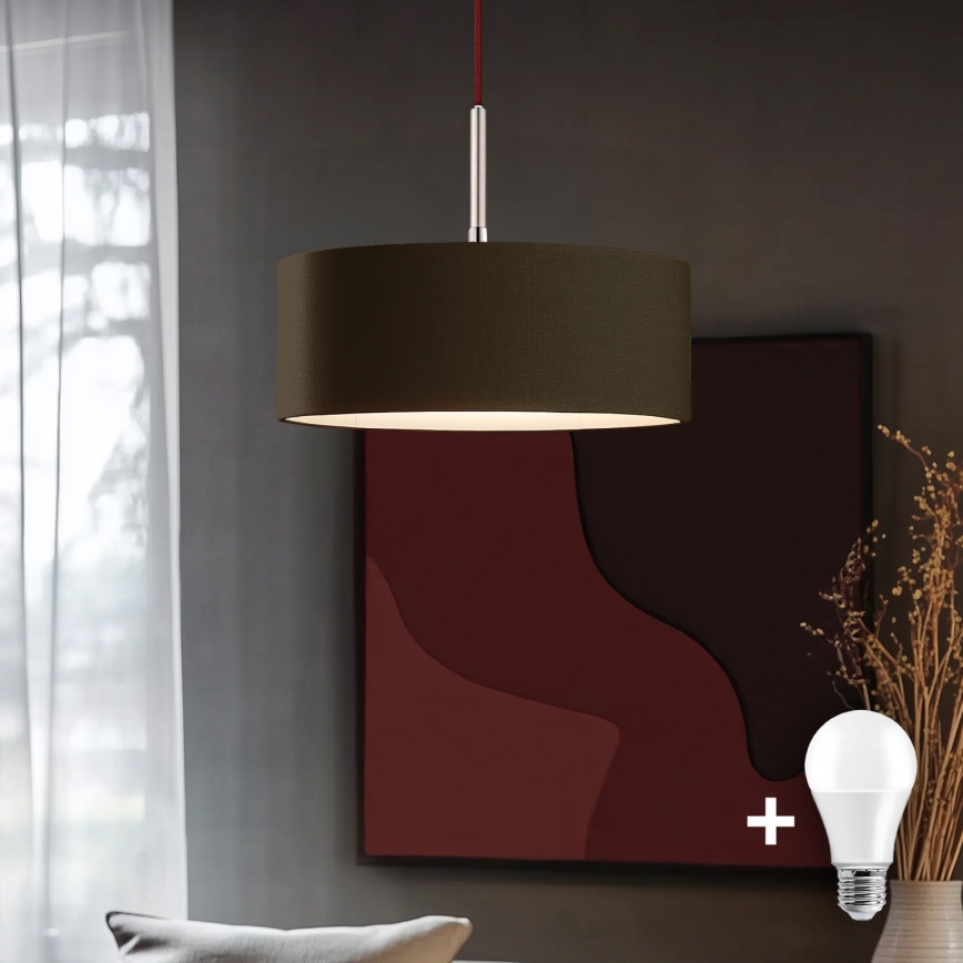 Eglo - LED Lühter TUNJA 1xE27/60W/230V pruun