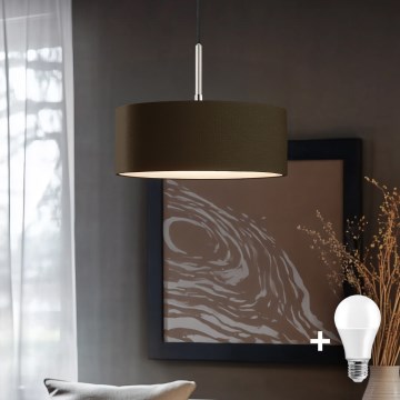 Eglo - LED Lühter TUNJA 1xE27/60W/230V pruun