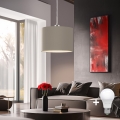 Eglo - LED Lühter TUNJA 1xE27/60W/230V taupe