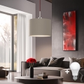 Eglo - LED Lühter TUNJA 1xE27/60W/230V taupe
