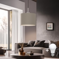 Eglo - LED Lühter TUNJA 1xE27/60W/230V taupe