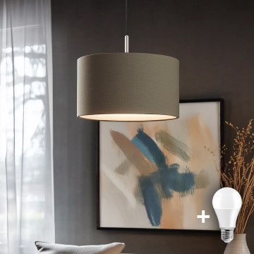 Eglo - LED Lühter TUNJA 1xE27/60W/230V taupe