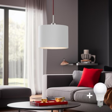 Eglo - LED Lühter TUNJA 1xE27/60W/230V valge