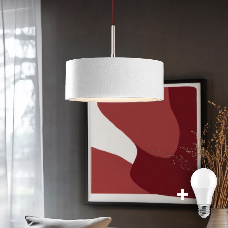 Eglo - LED Lühter TUNJA 1xE27/60W/230V valge