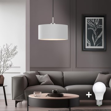 Eglo - LED Lühter TUNJA 1xE27/60W/230V valge