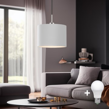 Eglo - LED Lühter TUNJA 1xE27/60W/230V valge