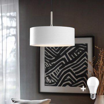 Eglo - LED Lühter TUNJA 1xE27/60W/230V valge