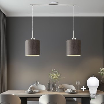 Eglo - LED Lühter TUNJA 2xE27/60W/230V pruun