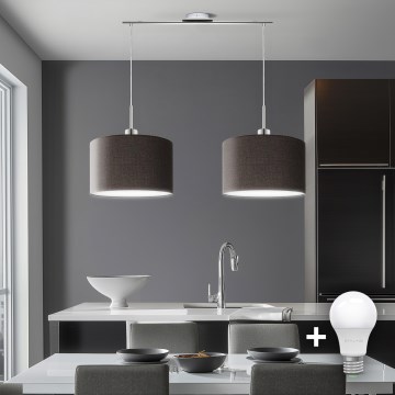 Eglo - LED Lühter TUNJA 2xE27/60W/230V pruun