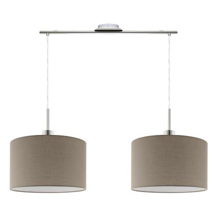 Eglo - LED Lühter TUNJA 2xE27/60W/230V taupe