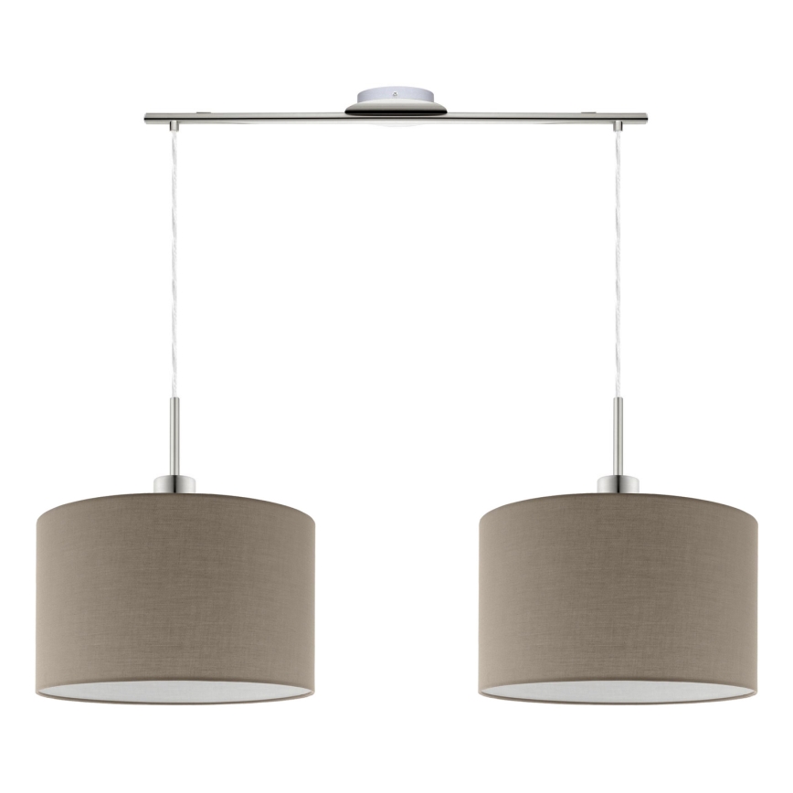 Eglo - LED Lühter TUNJA 2xE27/60W/230V taupe