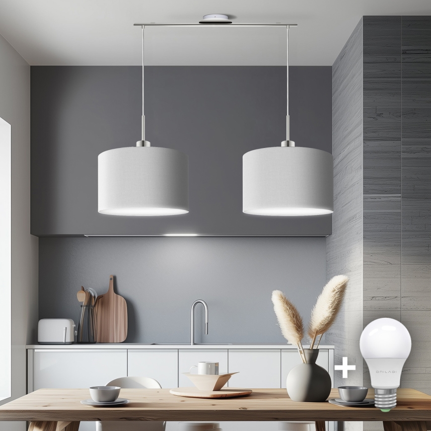 Eglo - LED Lühter TUNJA 2xE27/60W/230V valge