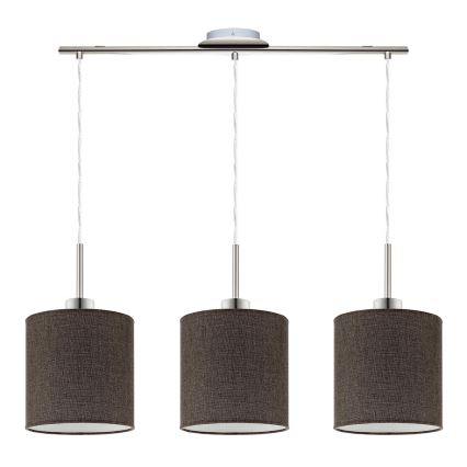 Eglo - LED  Lühter TUNJA 3xE27/60W/230V pruun