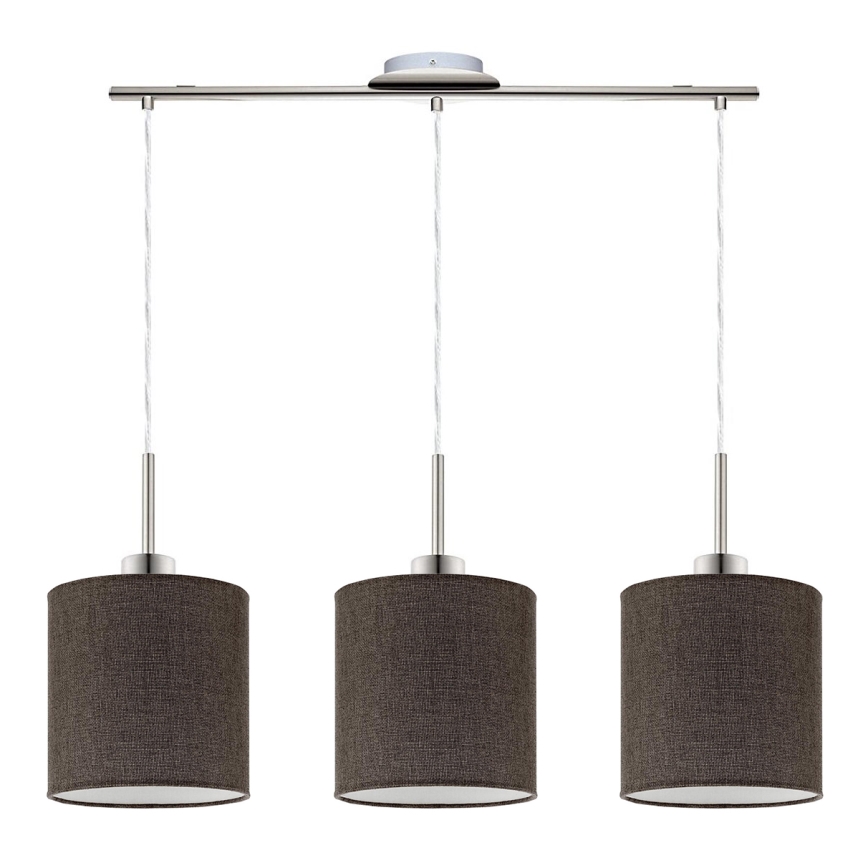 Eglo - LED  Lühter TUNJA 3xE27/60W/230V pruun