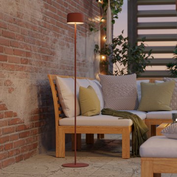 Eglo - LED päikeseenergiaga laetav puutetundlik põrandalamp LED/2,8W/3,7V 1800 mAh IP44 oranž