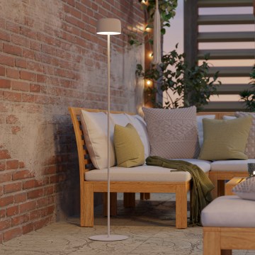 Eglo - LED päikesepaneeliga laetav puutetundlik põrandalamp LED/2,8W/3,7V 1800 mAh IP44 valge