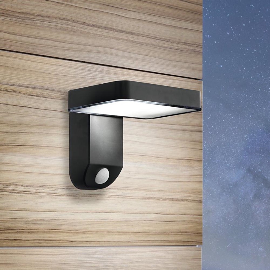 Eglo - LED Päikesepaneeliga seinavalgusti koos anduriga LED/4,5W/3,7V 2200 mAh IP44
