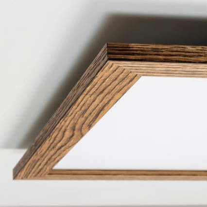 Eglo - LED pinnale kinnitatav paneel SALOBRENA WOOD LED/31W/230V 64x64 cm pruun